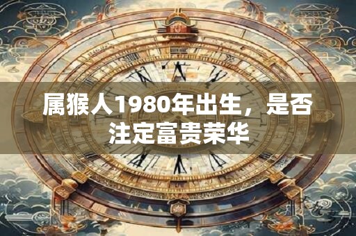 属猴人1980年出生，是否注定富贵荣华