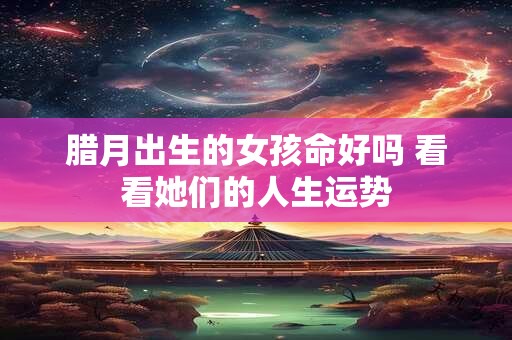 腊月出生的女孩命好吗 看看她们的人生运势