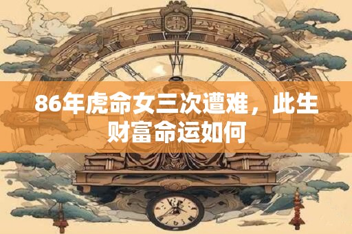 86年虎命女三次遭难，此生财富命运如何