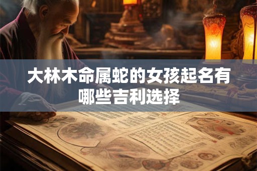 大林木命属蛇的女孩起名有哪些吉利选择