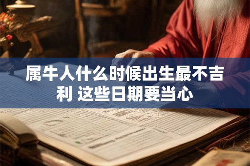 属牛人什么时候出生最不吉利 这些日期要当心