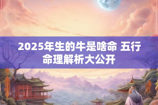 2025年生的牛是啥命 五行命理解析大公开