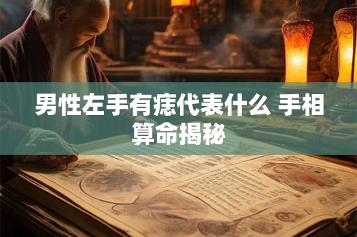 男性左手有痣代表什么 手相算命揭秘