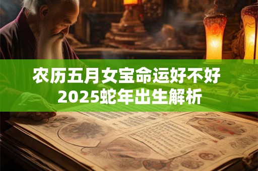 农历五月女宝命运好不好 2025蛇年出生解析