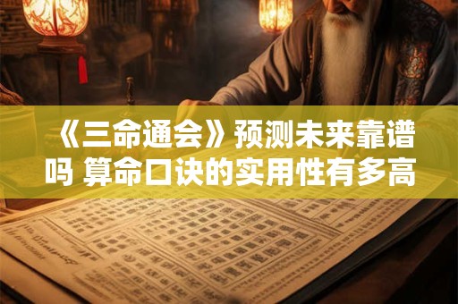 《三命通会》预测未来靠谱吗 算命口诀的实用性有多高