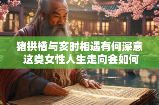 猪拱槽与亥时相遇有何深意 这类女性人生走向会如何