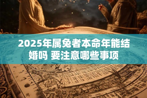 2025年属兔者本命年能结婚吗 要注意哪些事项