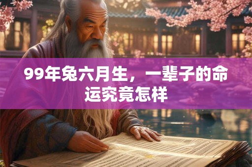 99年兔六月生，一辈子的命运究竟怎样
