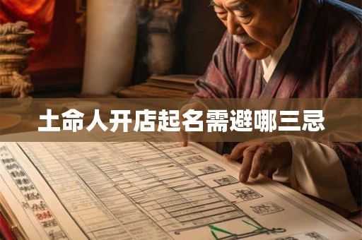 土命人开店起名需避哪三忌