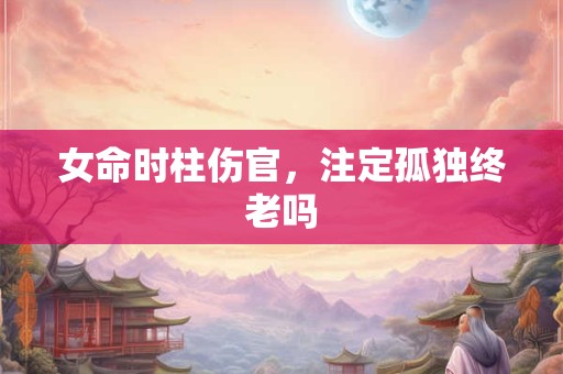 女命时柱伤官，注定孤独终老吗