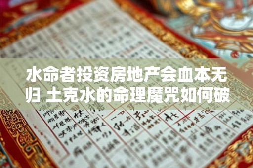 水命者投资房地产会血本无归 土克水的命理魔咒如何破解