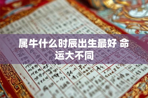 属牛什么时辰出生最好 命运大不同