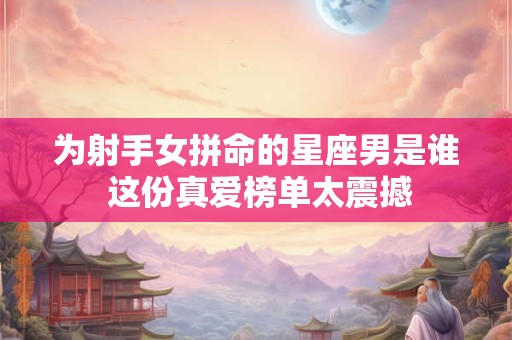 为射手女拼命的星座男是谁 这份真爱榜单太震撼