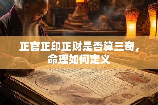 正官正印正财是否算三奇,命理如何定义 正官正印正财是否算三奇,命理如何定义
