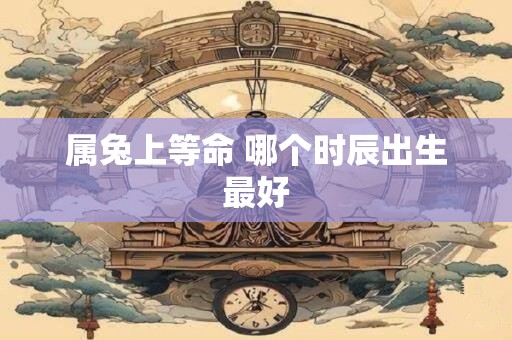 属兔上等命 哪个时辰出生最好