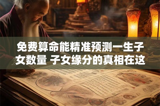 免费算命能精准预测一生子女数量 子女缘分的真相在这里