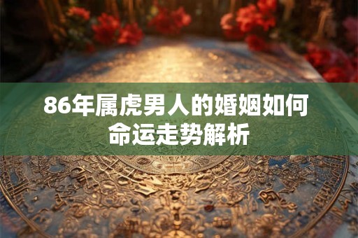 86年属虎男人的婚姻如何 命运走势解析