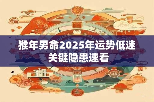 猴年男命2025年运势低迷 关键隐患速看 猴年男命2025年运势低迷 关键隐患速看