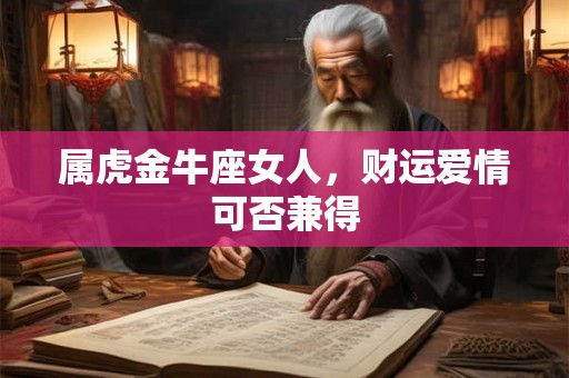 属虎金牛座女人,财运爱情可否兼得 属虎金牛座女人,财运爱情可否兼得