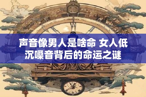 声音像男人是啥命 女人低沉嗓音背后的命运之谜 声音像男人是啥命 女人低沉嗓音背后的命运之谜