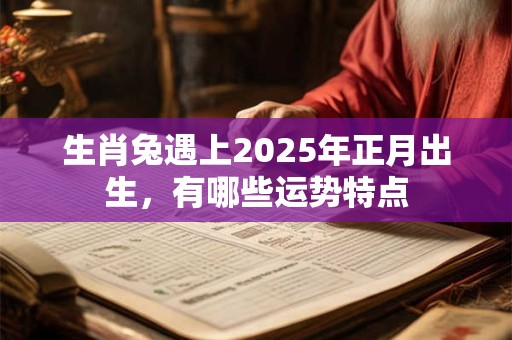 生肖兔遇上2025年正月出生，有哪些运势特点