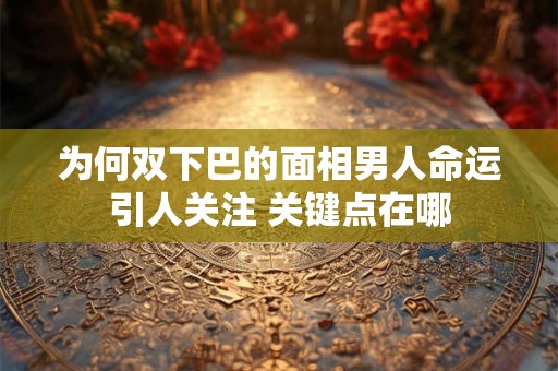 为何双下巴的面相男人命运引人关注 关键点在哪