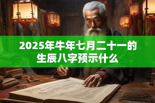 2025年牛年七月二十一的生辰八字预示什么 2025年牛年七月二十一的生辰八字预示什么