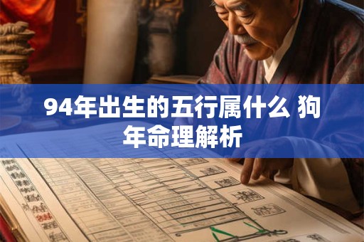 详细阅读:94年出生的五行属什么 狗年命理解析 94年出生的五行属什么 狗年命理解析