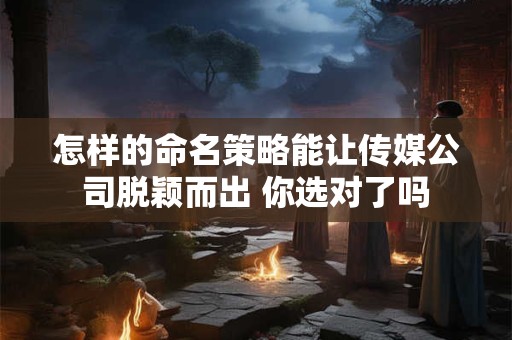 怎样的命名策略能让传媒公司脱颖而出 你选对了吗 怎样的命名策略能让传媒公司脱颖而出 你选对了吗