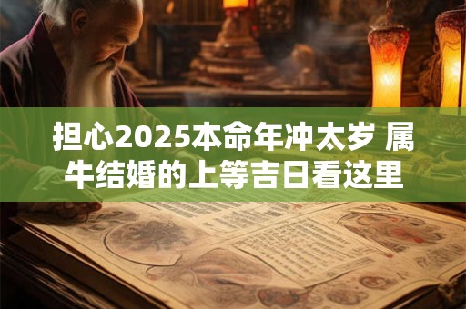 担心2025本命年冲太岁 属牛结婚的上等吉日看这里