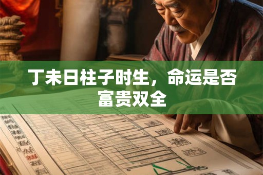 丁未日柱子时生，命运是否富贵双全