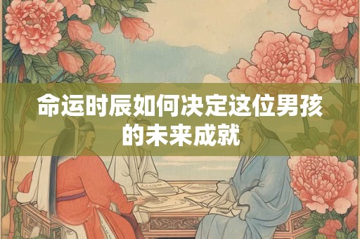 命运时辰如何决定这位男孩的未来成就