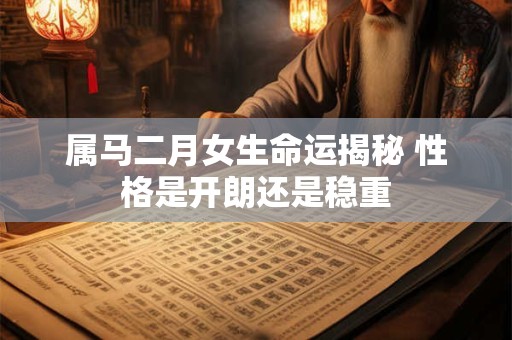 属马二月女生命运揭秘 性格是开朗还是稳重
