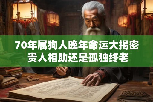 70年属狗人晚年命运大揭密 贵人相助还是孤独终老