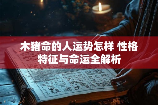 详细阅读:木猪命的人运势怎样 性格特征与命运全解析 木猪命的人运势怎样 性格特征与命运全解析