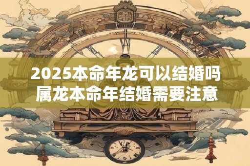 2026本命年龙可以结婚吗 属龙本命年结婚需要注意什么 2026本命年龙可以结婚吗 属龙本命年结婚需要注意什么