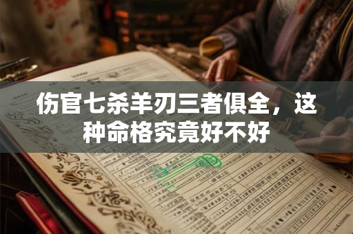 伤官七杀羊刃三者俱全，这种命格究竟好不好