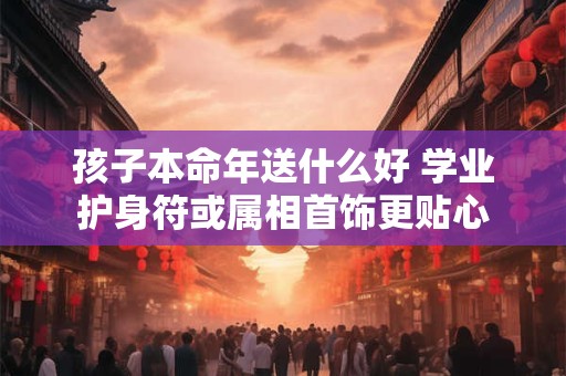 孩子本命年送什么好 学业护身符或属相首饰更贴心