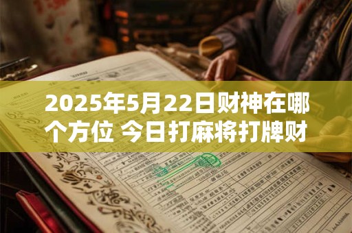 2025年5月22日财神在哪个方位 今日打麻将打牌财运方位！