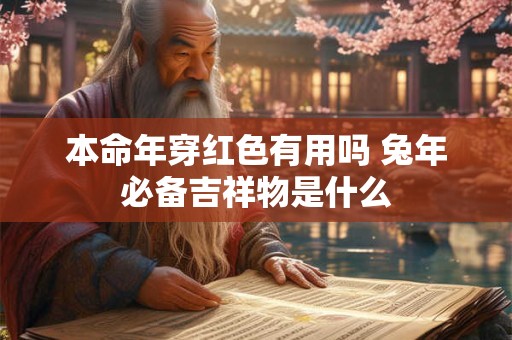 本命年穿红色有用吗 兔年必备吉祥物是什么
