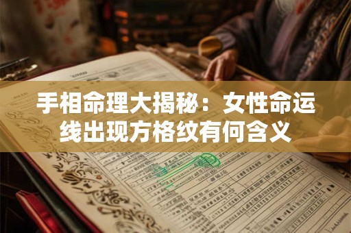 手相命理大揭秘：女性命运线出现方格纹有何含义