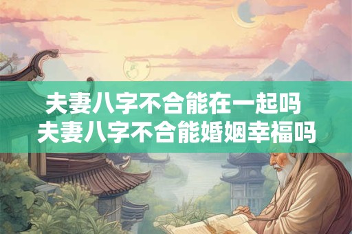 夫妻八字不合能在一起吗 夫妻八字不合能婚姻幸福吗