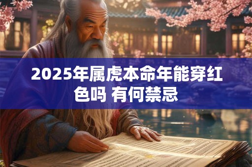 2025年属虎本命年能穿红色吗 有何禁忌