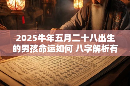2025牛年五月二十八出生的男孩命运如何 八字解析有何玄机