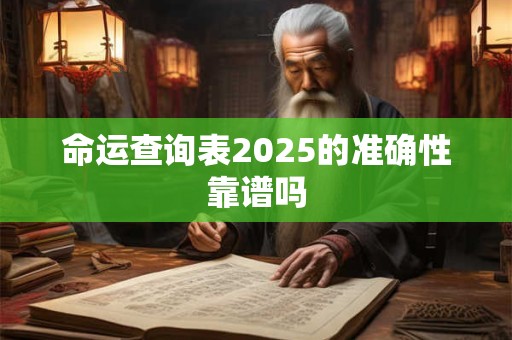 命运查询表2025的准确性靠谱吗