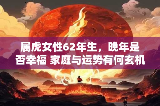 属虎女性62年生,晚年是否幸福 家庭与运势有何玄机 属虎女性62年生,晚年是否幸福 家庭与运势有何玄机