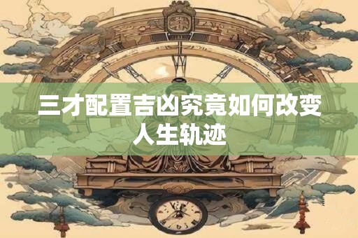 三才配置吉凶究竟如何改变人生轨迹