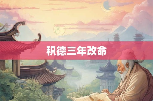 积德三年改命