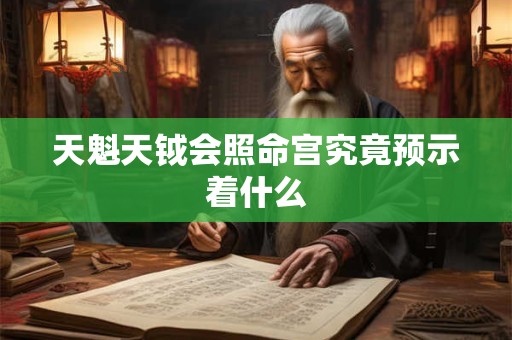 天魁天钺会照命宫究竟预示着什么