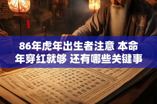 86年虎年出生者注意 本命年穿红就够 还有哪些关键事项